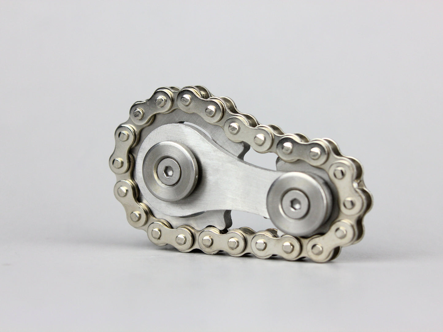 Bike Chain Fidget Spinner - stainless steel chain and sprocket fidget spinner