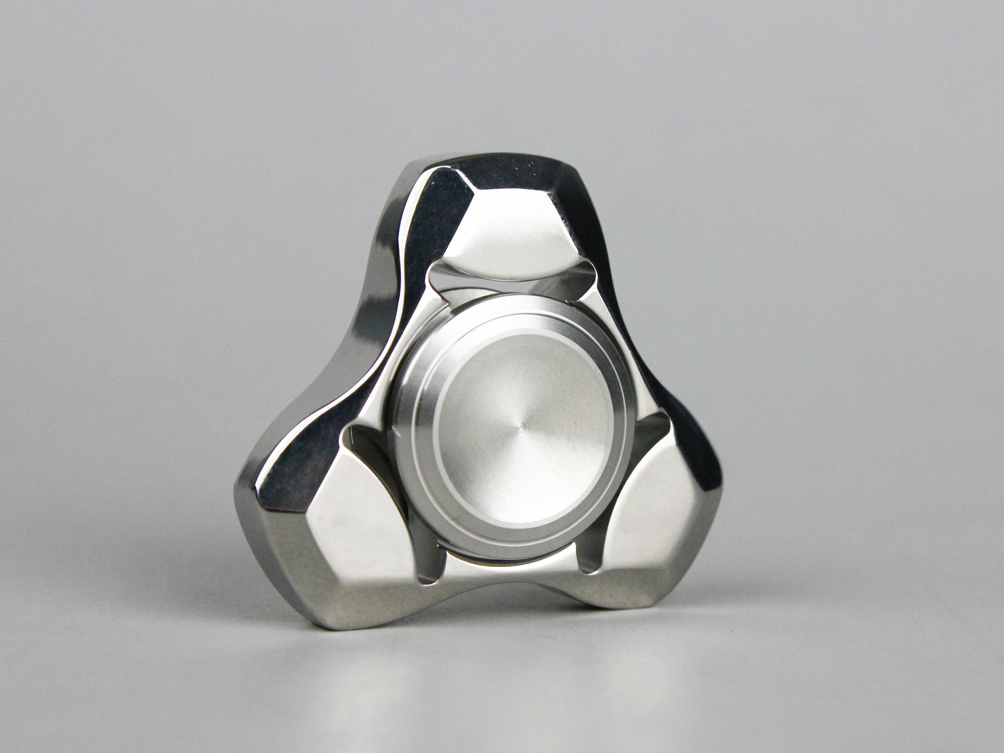 Tri Fox fidget spinner - triangle shape stainless steel silver black or blue hand spinner