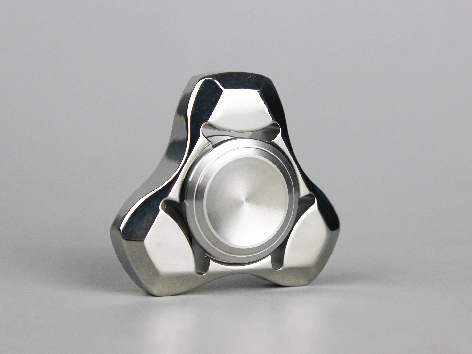 Tri Fox fidget spinner - triangle shape stainless steel silver black or blue hand spinner