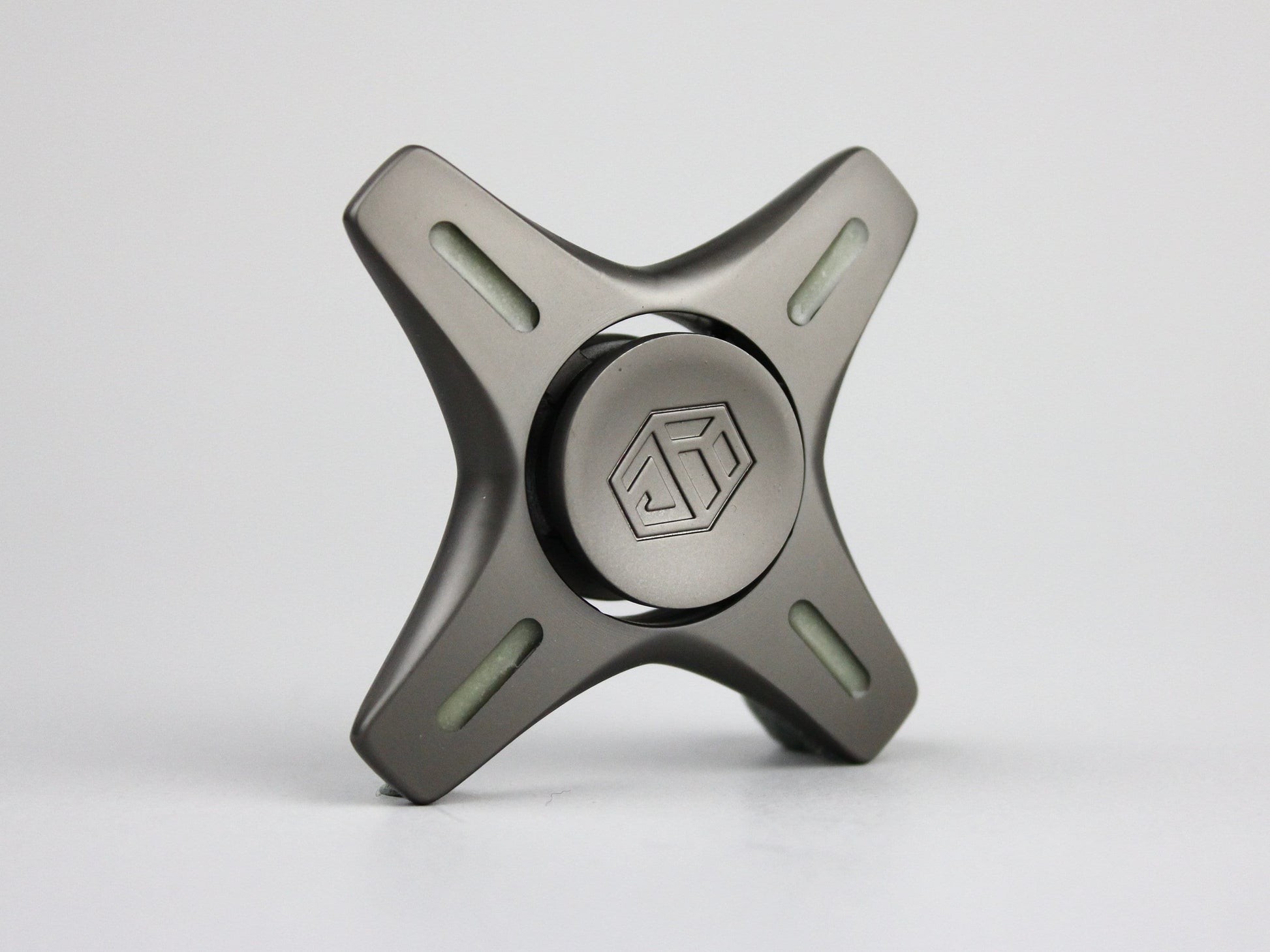 Mecha X-Wing fidget spinner - quad gunmetal glow in the dark