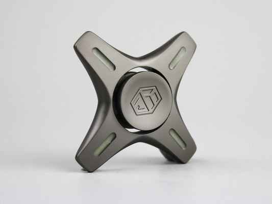 Mecha X-Wing fidget spinner - quad gunmetal glow in the dark