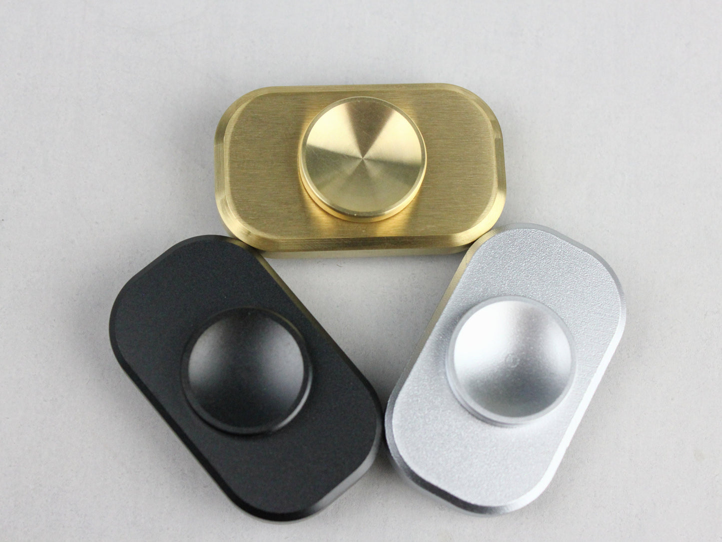 Bit - mini fidget spinner - silver, black, blue, or brass