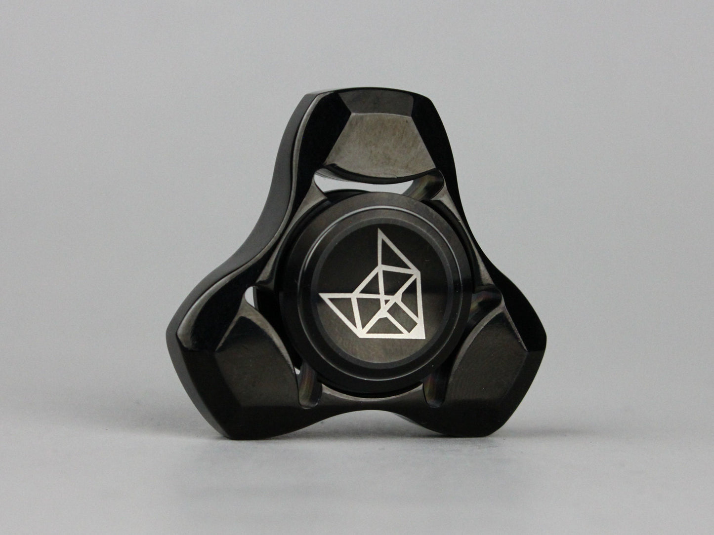 Tri Fox fidget spinner - triangle shape stainless steel silver black or blue hand spinner