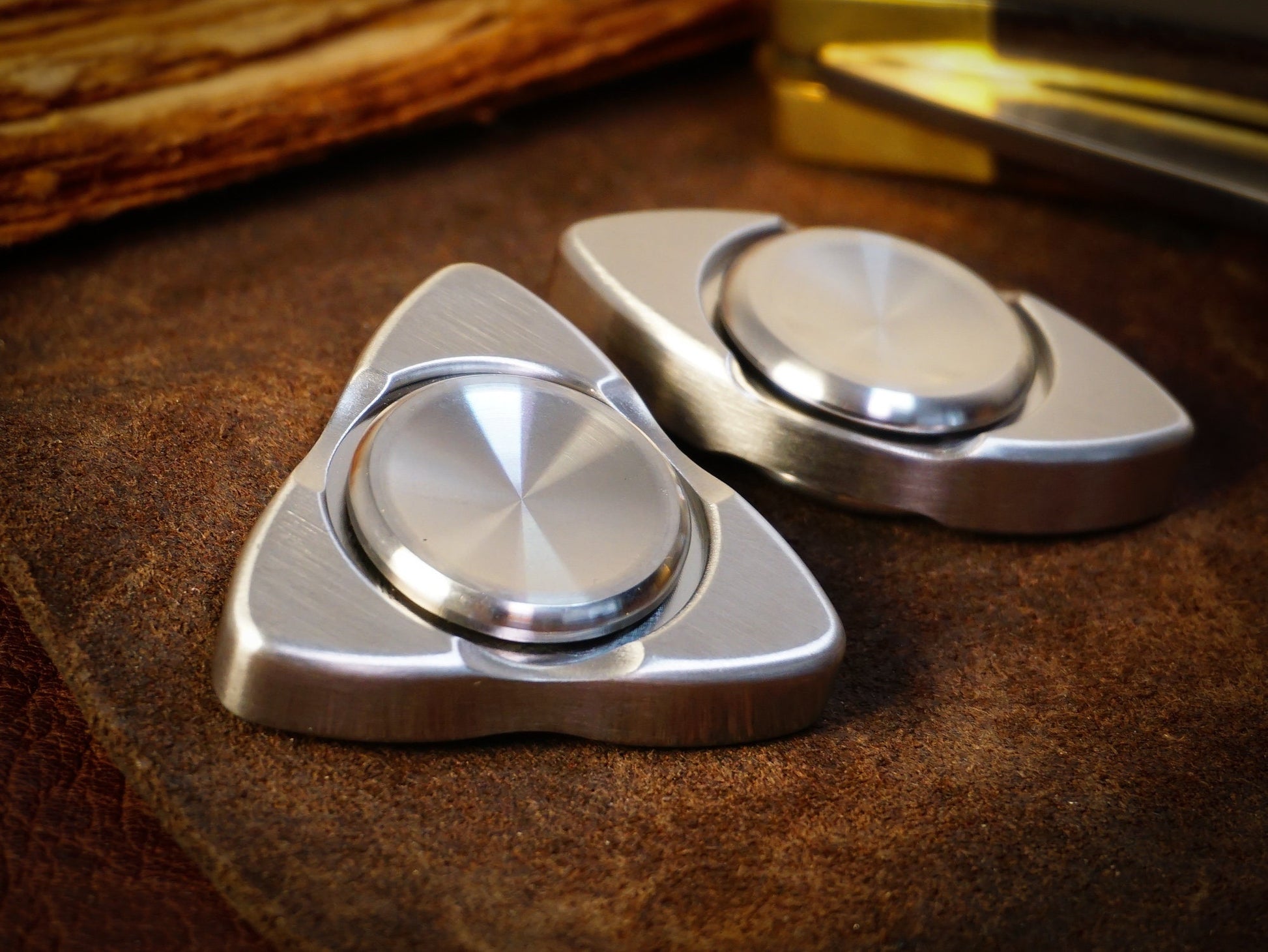 Micro Leaf Fidget Spinner - Stainless Steel
