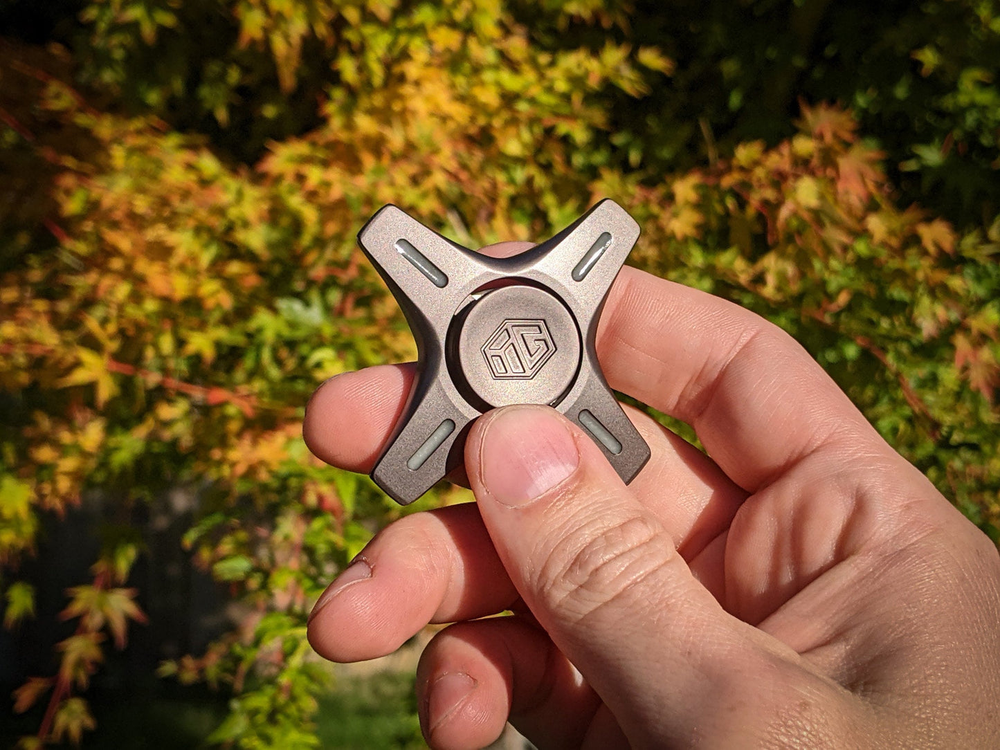 Mecha X-Wing fidget spinner - quad gunmetal glow in the dark