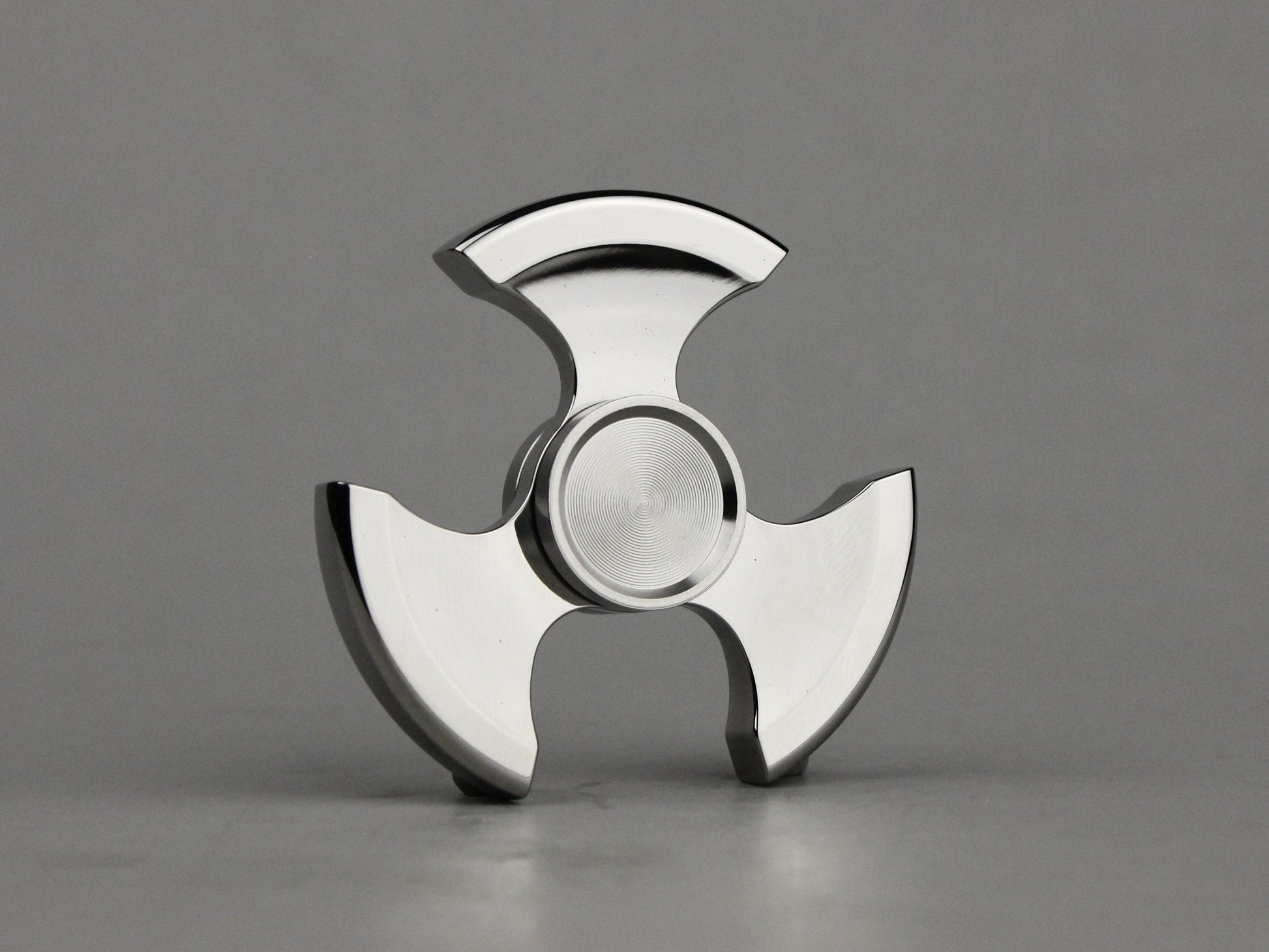 Ninja Fidget Spinner - tri shape metal spinner, in black, silver, gold and rainbow
