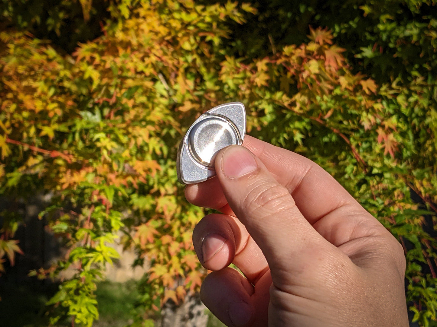 Micro Leaf Fidget Spinner - Stainless Steel