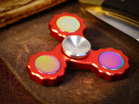 Red Rainbow Fidget Spinner, Metal Hand Spinner