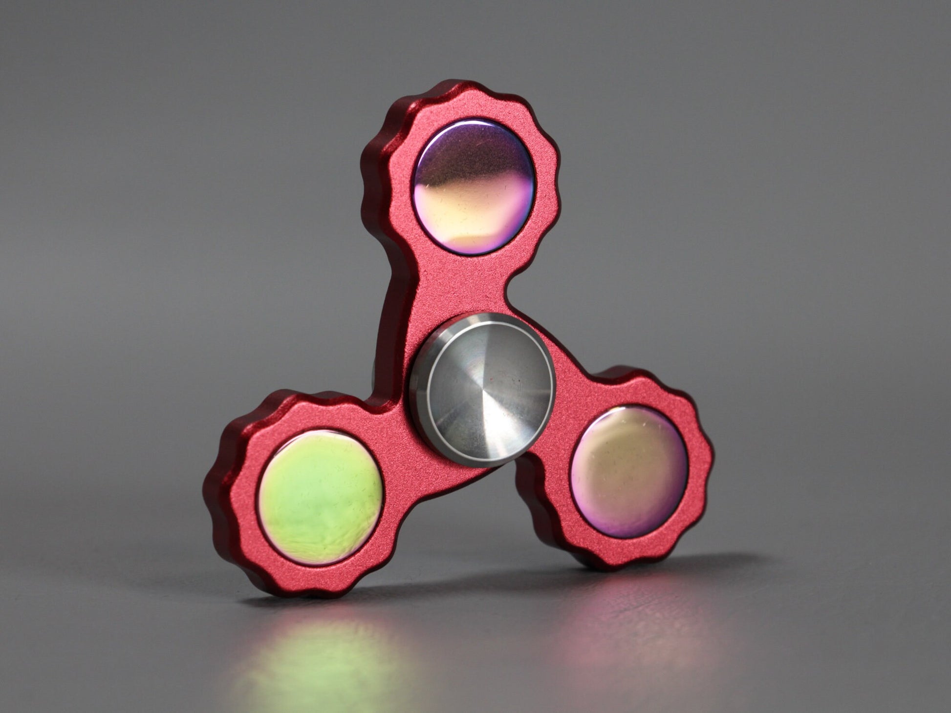 Red Rainbow Fidget Spinner, Metal Hand Spinner