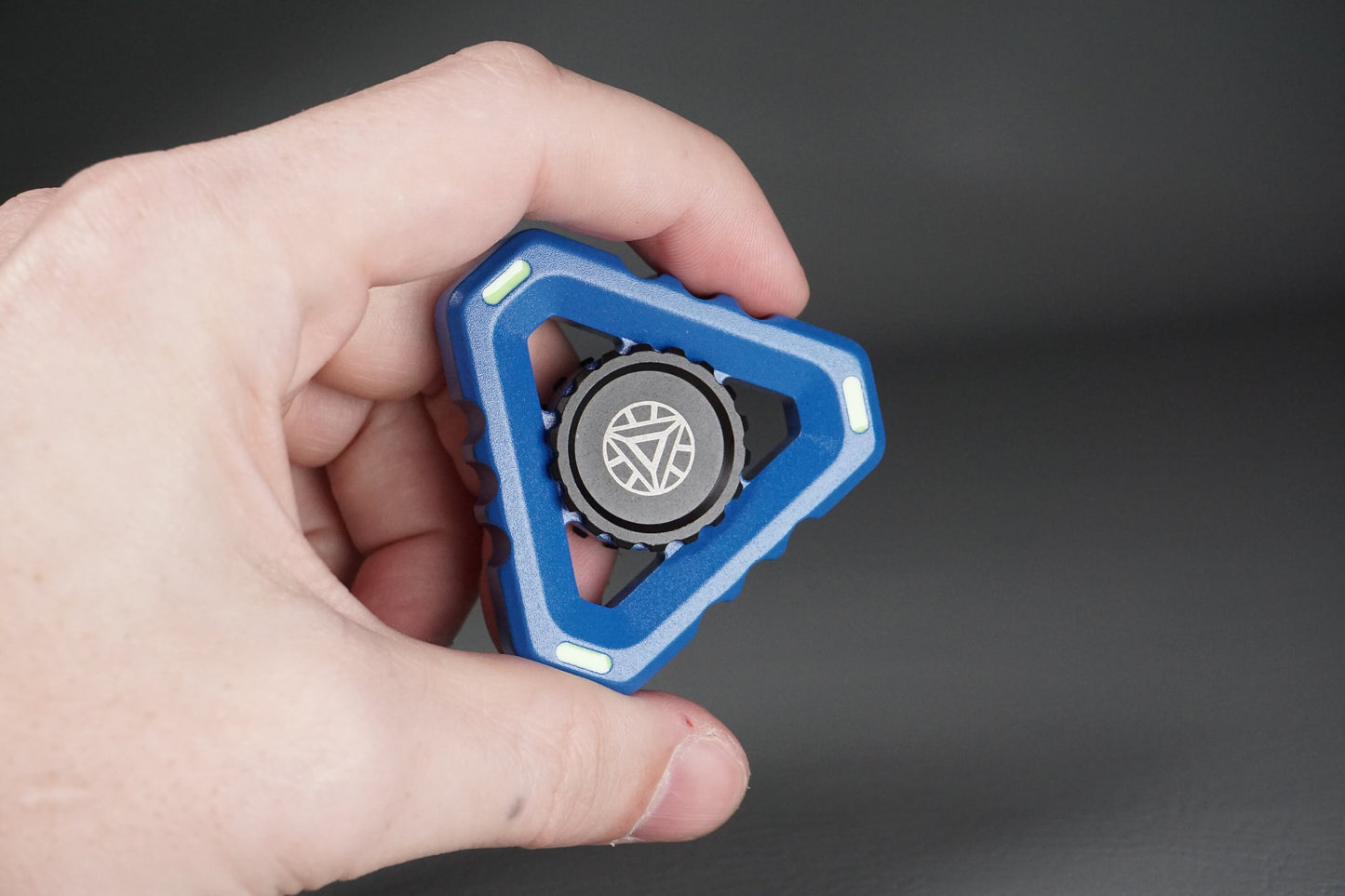 Trine Fidget spinner - triangle shape Heavy Duty Metal Spinner, black, blue, white, red