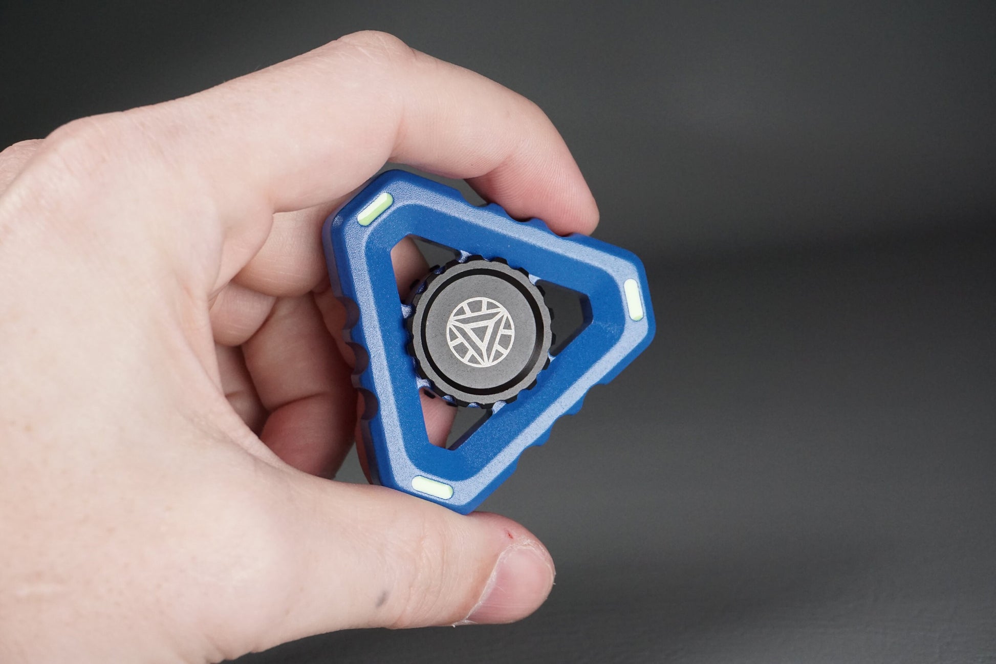 Trine Fidget spinner - triangle shape Heavy Duty Metal Spinner, black, blue, white, red