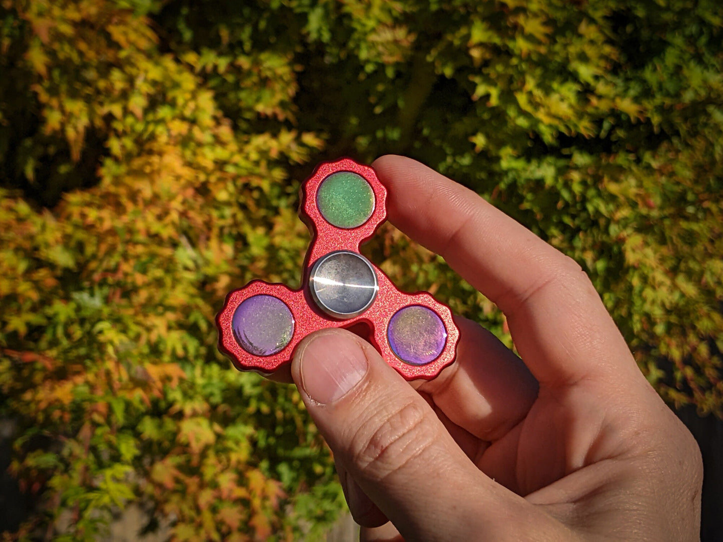 Red Rainbow Fidget Spinner, Metal Hand Spinner