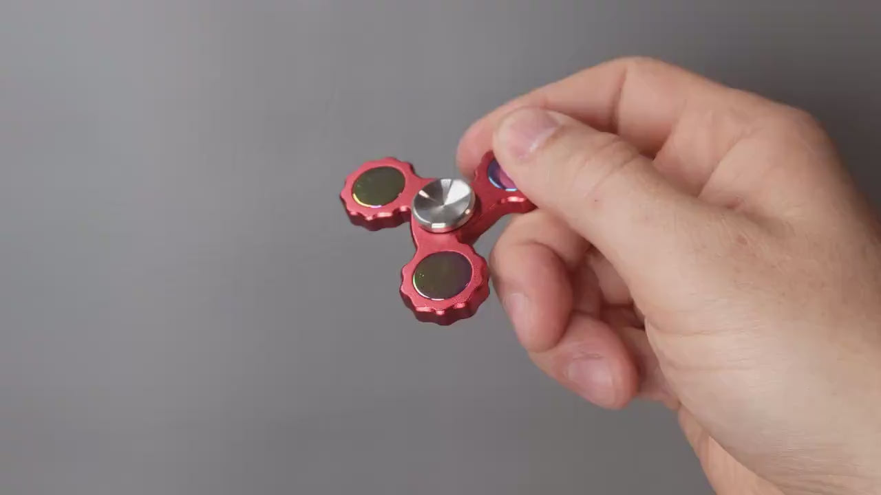 Red Rainbow Fidget Spinner, Metal Hand Spinner