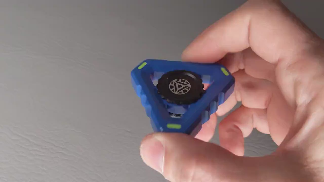 Trine Fidget spinner - triangle shape Heavy Duty Metal Spinner, black, blue, white, red