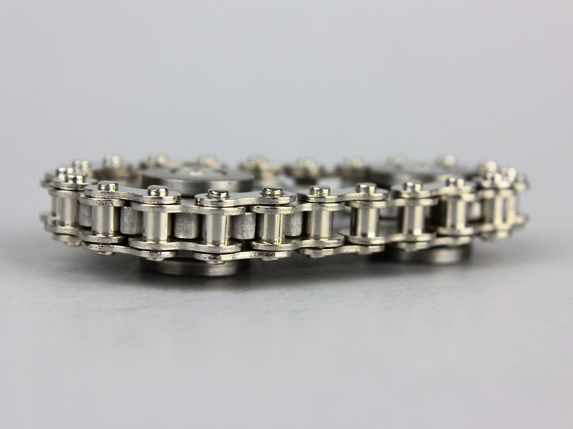 Bike Chain Fidget Spinner - stainless steel chain and sprocket fidget spinner