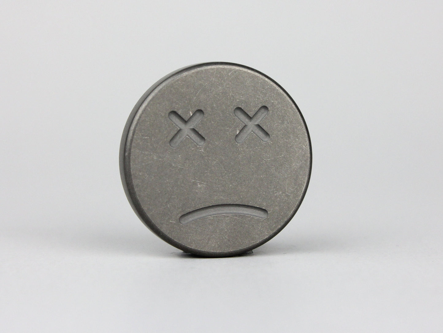 Happy Sad Coin - Titanium EDC worry stone