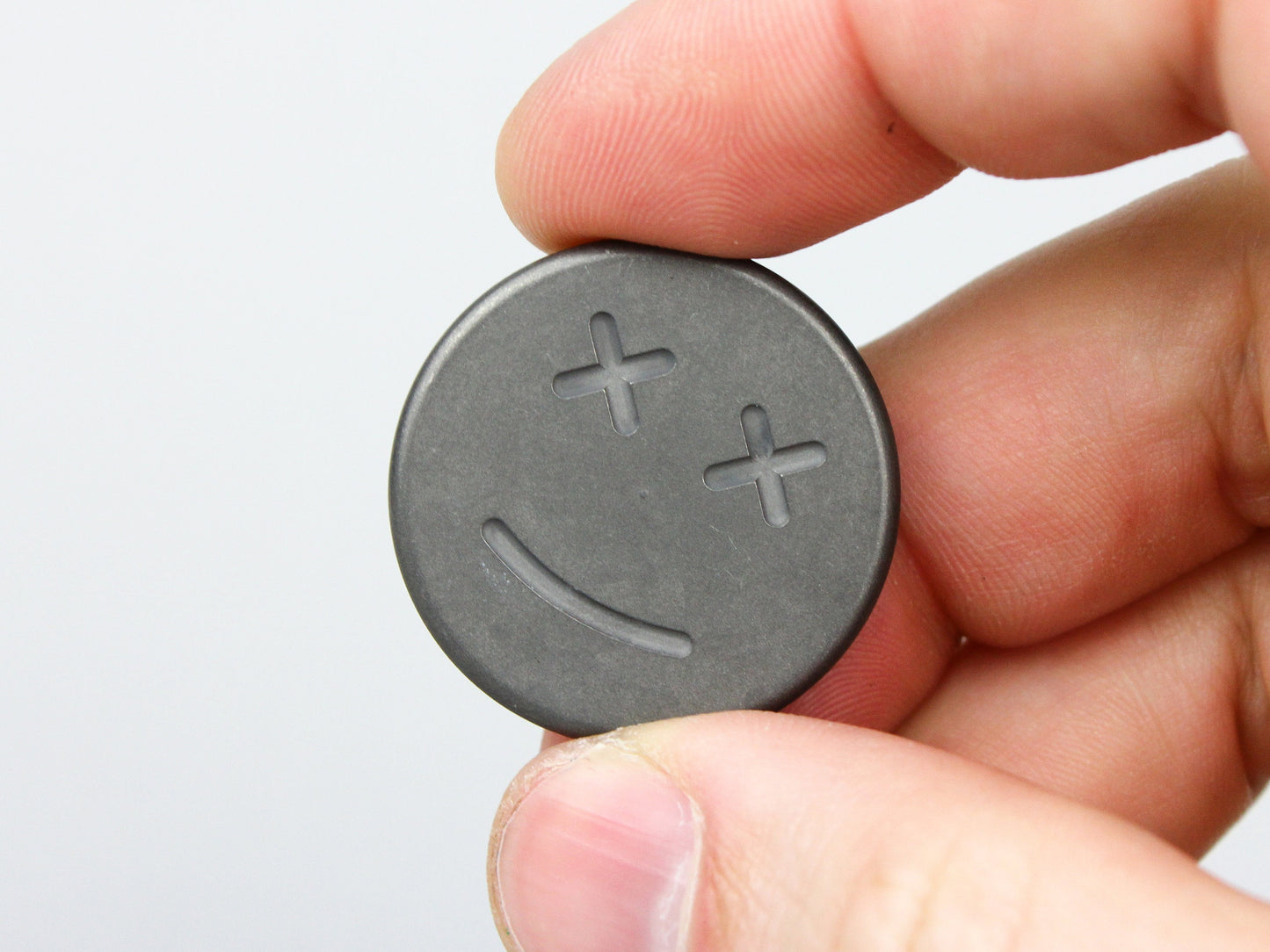 Happy Sad Coin - Titanium EDC worry stone