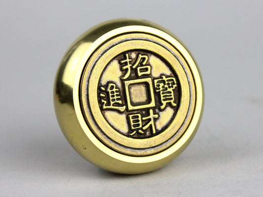 Zen - Brass fidget coin
