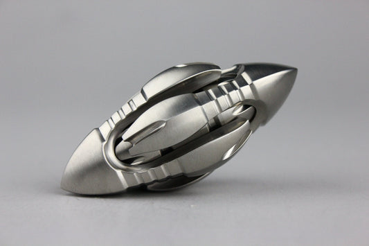 Fidget clicker - alien egg - high end stainless - hand slider