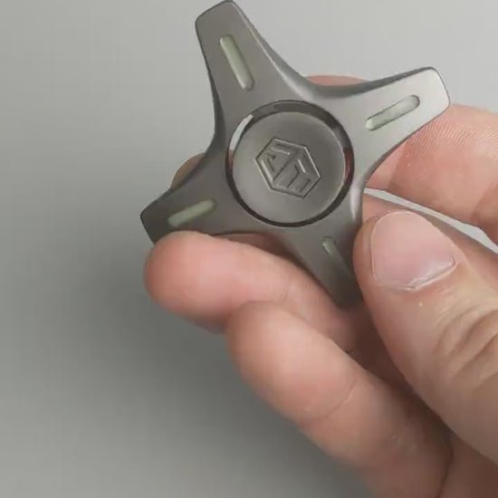 Mecha X-Wing fidget spinner - quad gunmetal glow in the dark