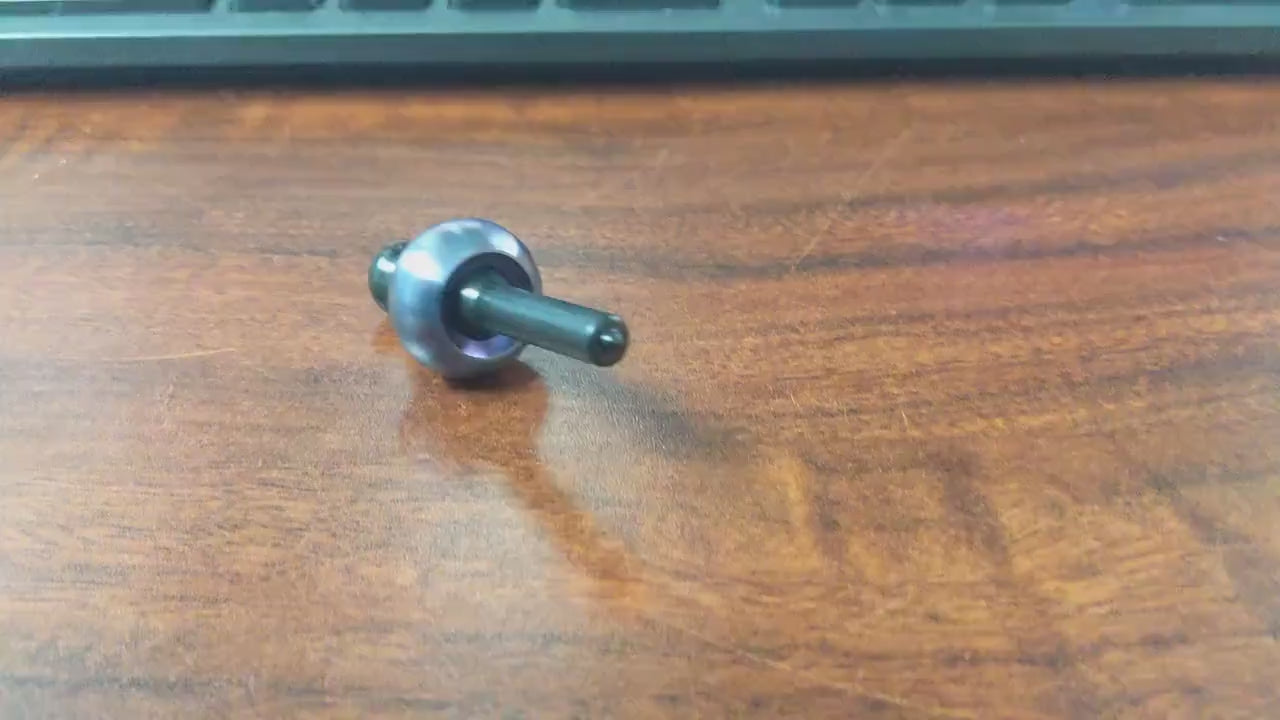 Flick top - spinning jumping toy - mushroom fidget totem