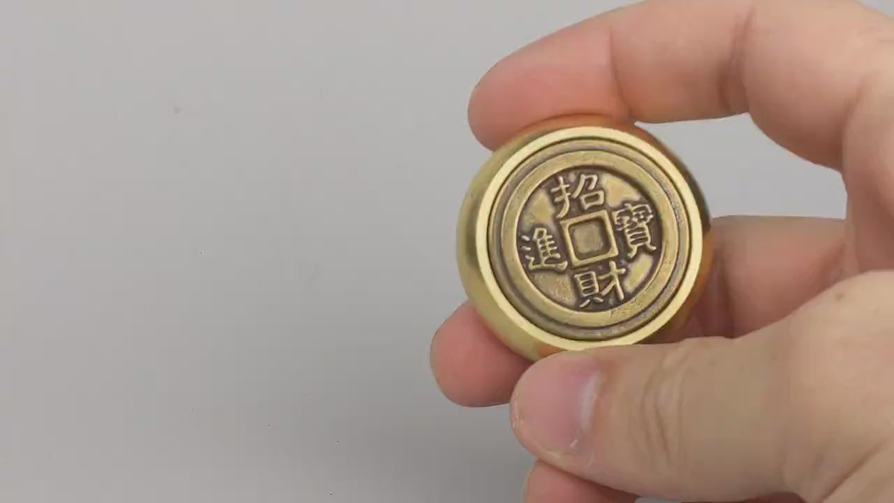 Zen - Brass fidget coin